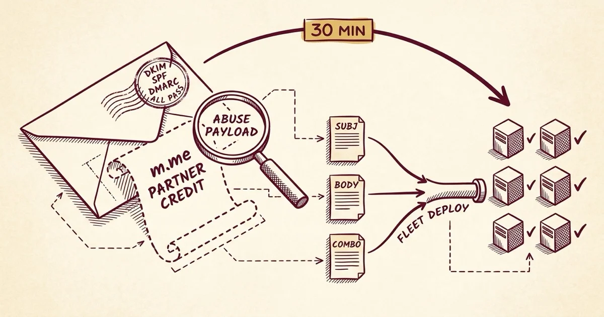 From One Client’s “Is This a Scam?” to Fleet-Wide Filter Rules in 30 Minutes